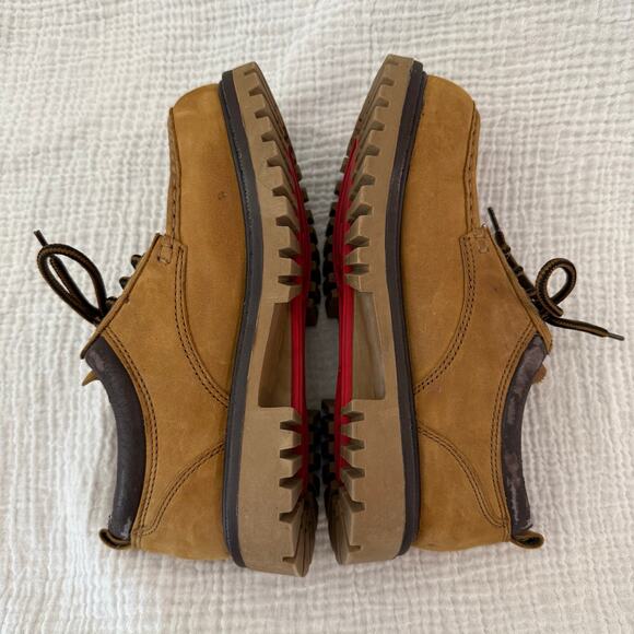 Candies Chunky Moc Oxford Size 7.5 Lug Sole Lace Up 90s Y2k Wheat Yellow Leather - Picture 4 of 13